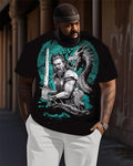 Big & Tall Black Streetwear T-Shirt for big men view 1