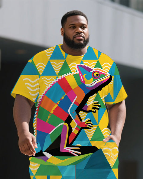 Big & Tall Streetwear T-Shirt Pants Set for big men view 2