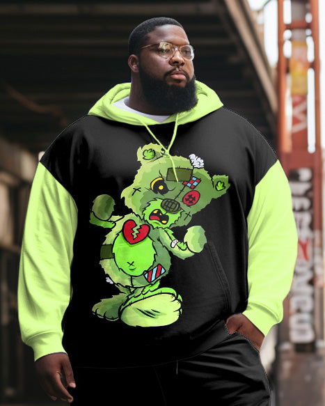 Big & Tall Colorblock Hoodie Sweatpants Set for big men view 5