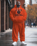 Big & Tall Graphic Hoodie Sweatpants Set for big men view 1