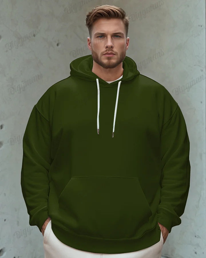 Big & Tall Solid Color Hoodie for big men view 5