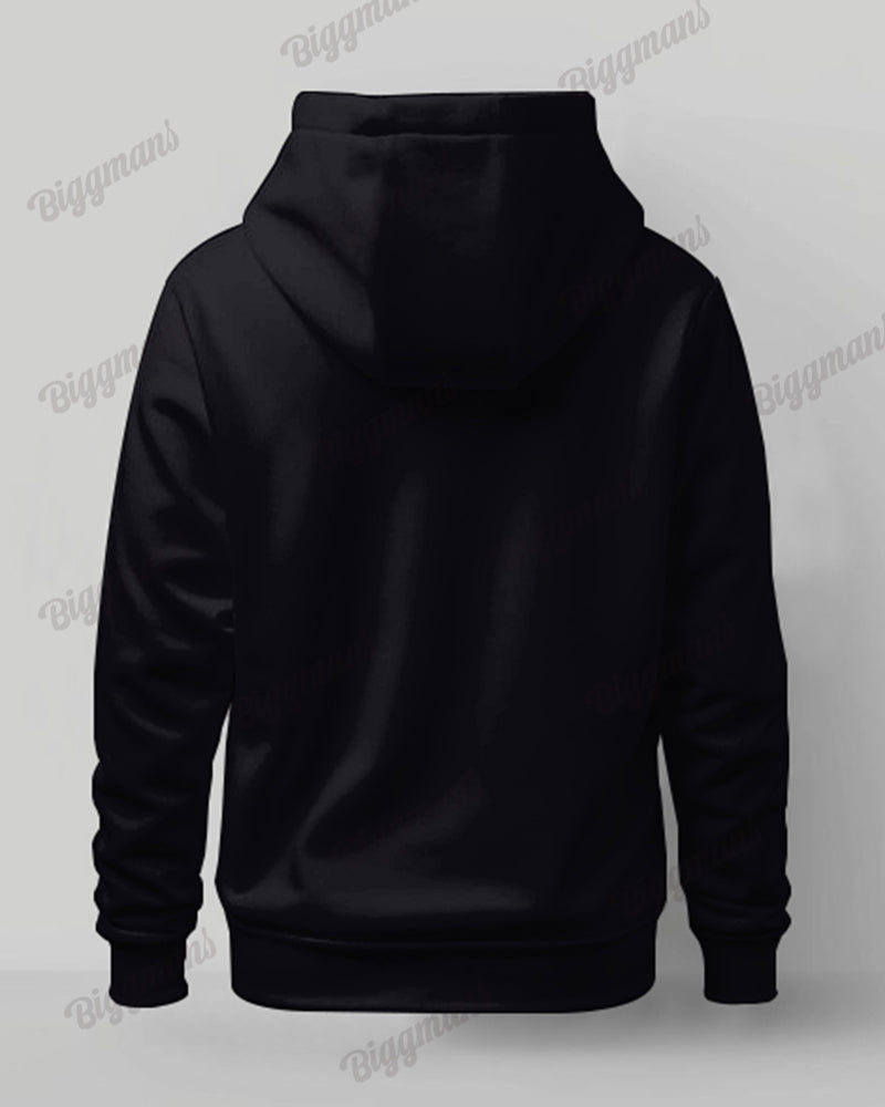 Big & Tall Black Streetwear Hoodie Sweatpants Set for big men view 3