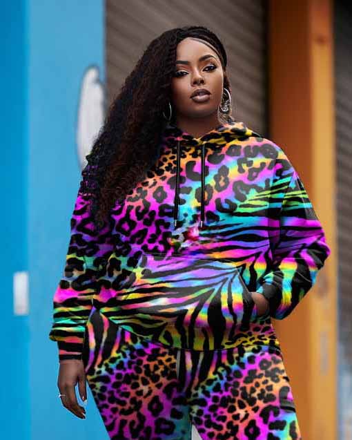 Big & Tall Graphic Graffiti Hoodie Sweatpants Set for big men view 5
