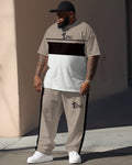 Big & Tall Graphic T-Shirt Pants Set for big men view 1