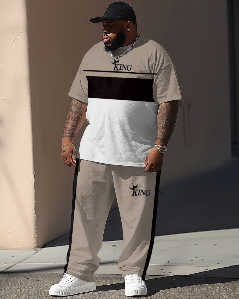 Big & Tall Graphic T-Shirt Pants Set for big men view 1