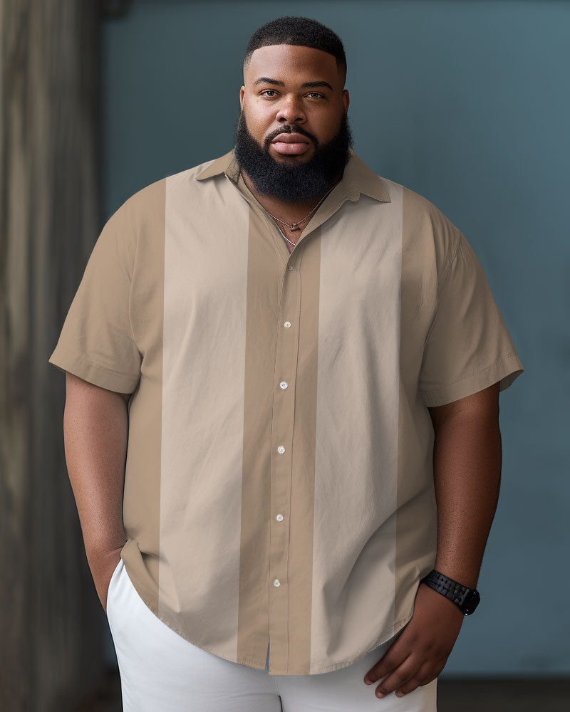 Big & Tall Hawaiian Colorblock Short Sleeve Shirt for big men view 5
