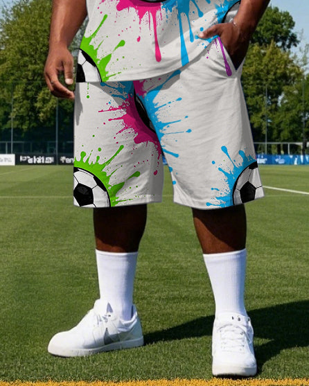 Big & Tall Splash Ink Two-piece Set for big men view 3