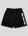 Big & Tall Black White Graphic Athletic Shorts for big men view 1