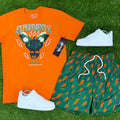 Big & Tall Graphic T-Shirt Shorts Set for big men view 3