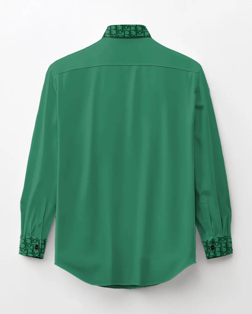 Big & Tall Patchwork Long Sleeve Shirt for big men view 23