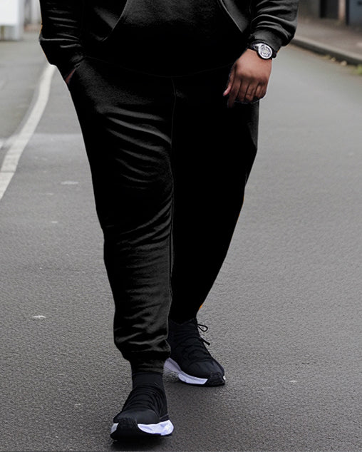 Big & Tall Graphic Hoodie Sweatpants Set for big men view 3