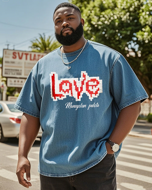 Big & Tall Denim T-Shirt for big men