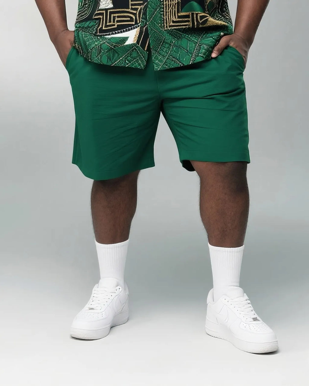 Big & Tall Graphic T-Shirt Shorts Set for big men view 3