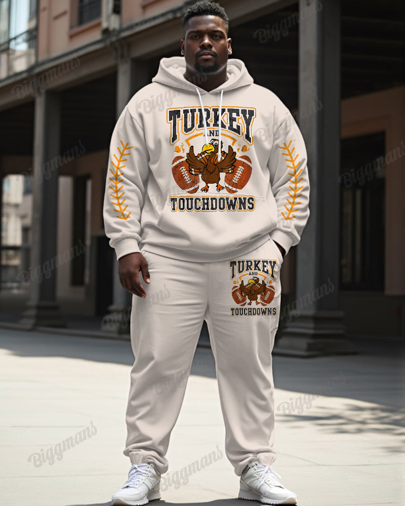 Big & Tall Graphic Hoodie Sweatpants Set for big men view 1