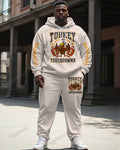 Big & Tall Graphic Hoodie Sweatpants Set for big men view 1