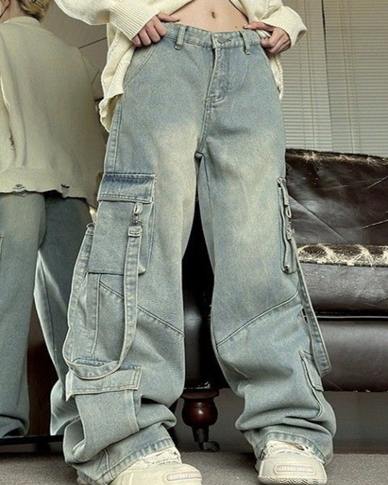 Big & Tall Denim Washed Vintage Jeans for big men view 2