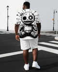 Big & Tall Graphic T-Shirt Shorts Set for big men view 1