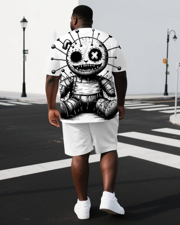 Big & Tall Graphic T-Shirt Shorts Set for big men view 1