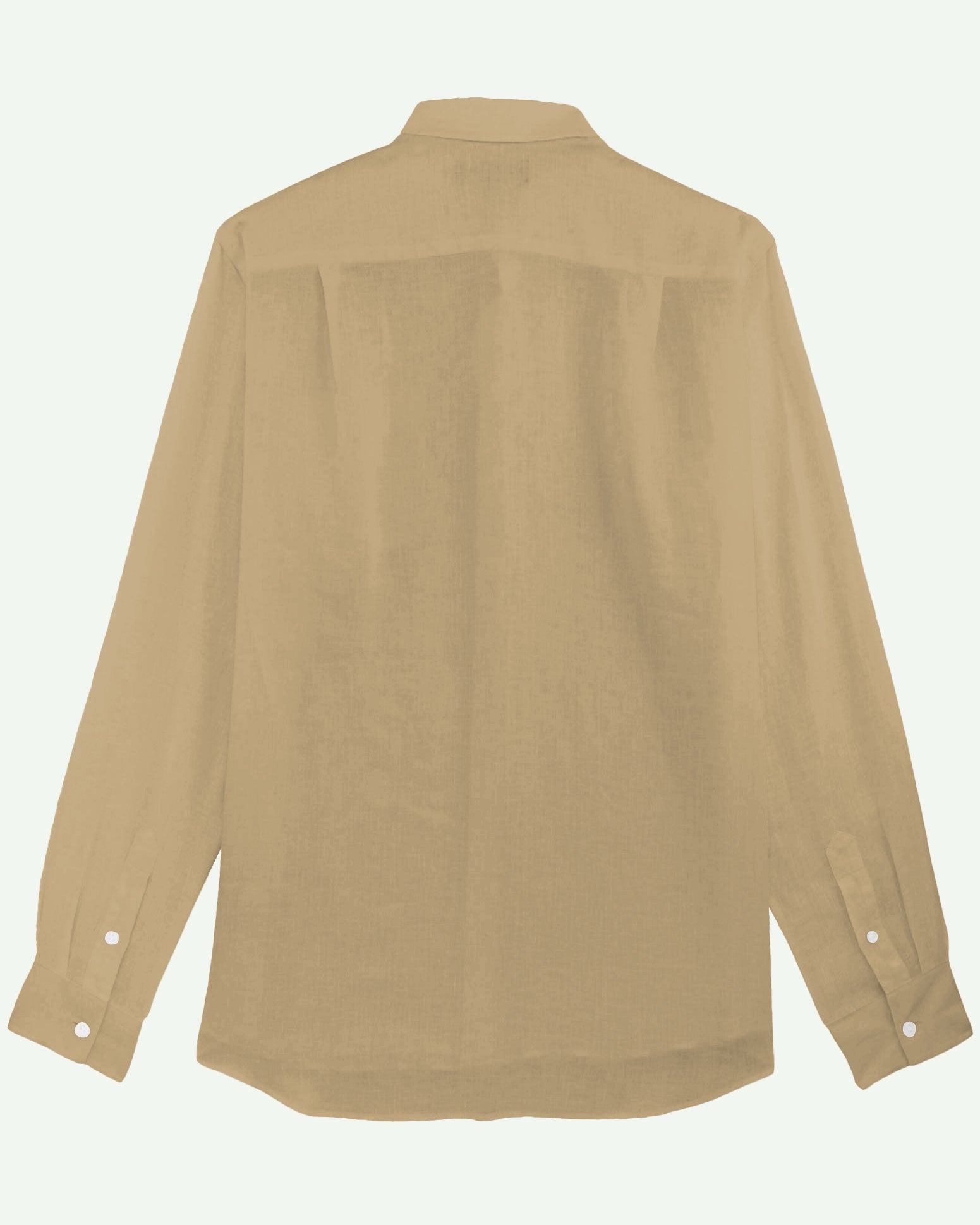Big & Tall Khaki Solid Color Long Sleeve Shirt for big men view 4