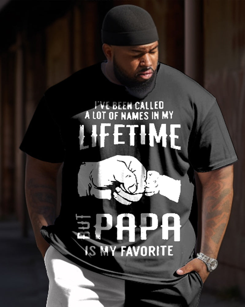 Big & Tall Graphic T-Shirt Pants Set for big men view 2