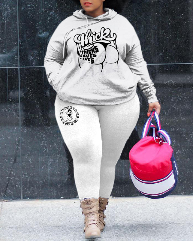 Big & Tall Graphic Hoodie Sweatpants Set for big men view 1