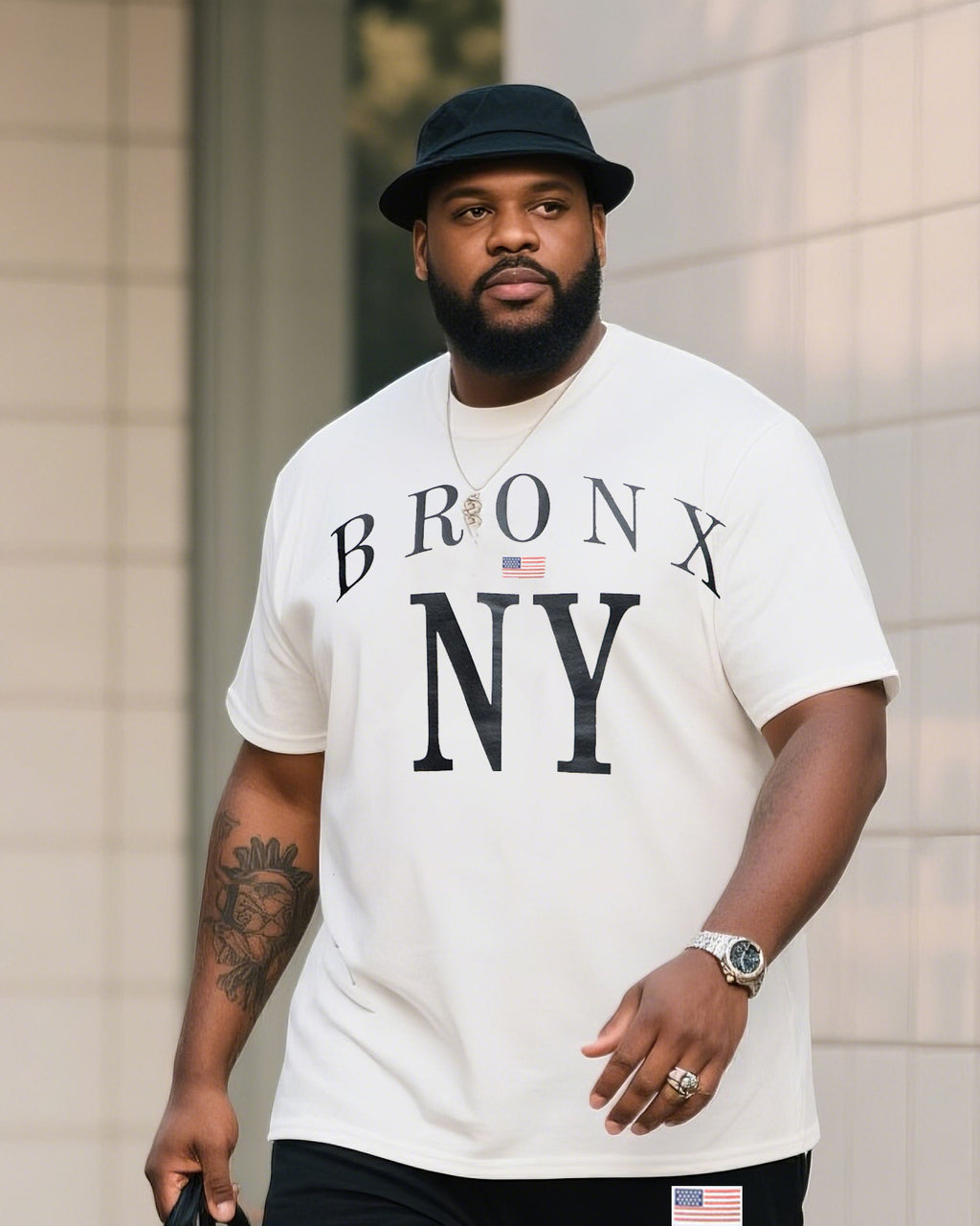 Big & Tall Streetwear Two-piece Set for big men view 2