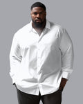 Big & Tall Solid Color Long Sleeve Shirt for big men view 1