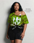 Big & Tall Green Gradient Graphic Two-piece Set for big men view 2