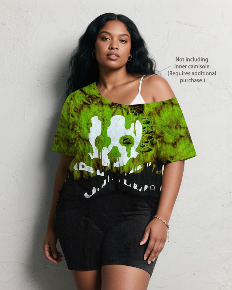 Big & Tall Green Gradient Graphic Two-piece Set for big men view 2