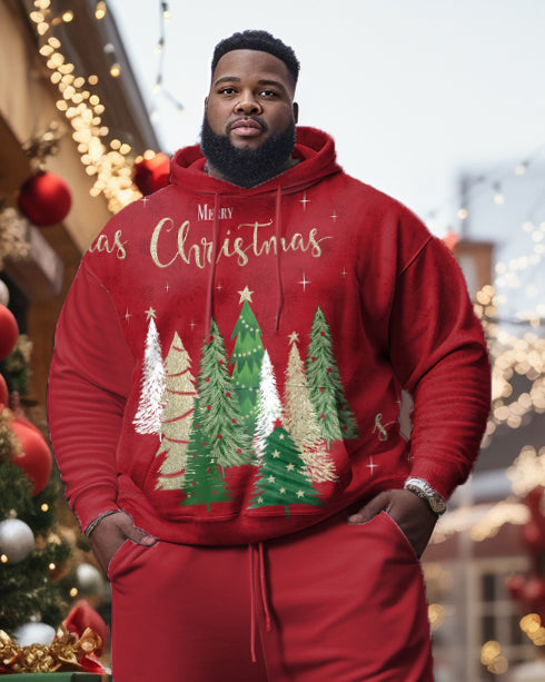 Big & Tall Hoodie Sweatpants Set for big men view 2