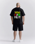 Big & Tall Graphic Streetwear Two-piece Set for big men view 1