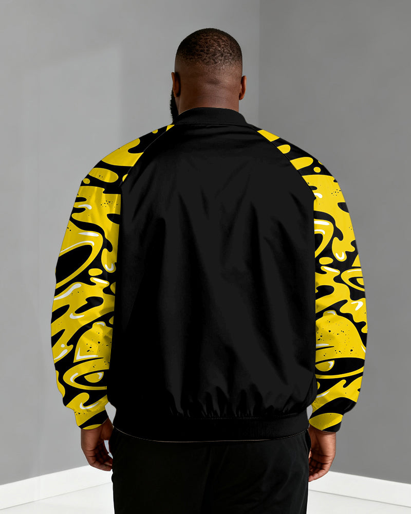 Big & Tall Yellow Graphic Graffiti Men's Clothing for big men view 2