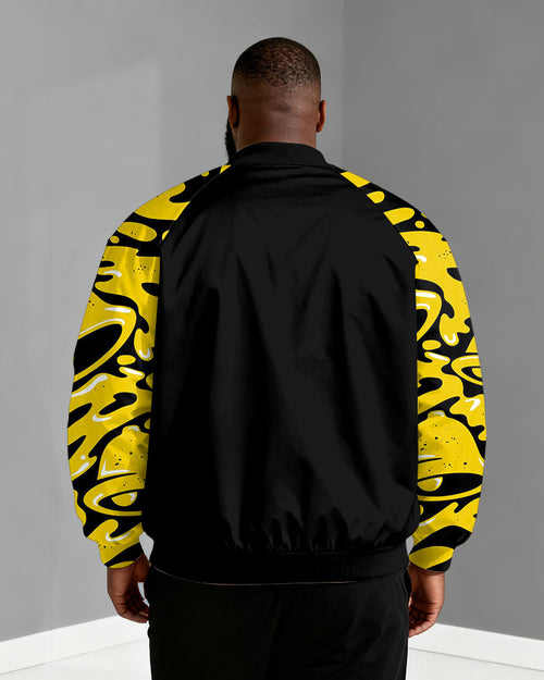 Big & Tall Yellow Graphic Graffiti Men's Clothing for big men view 2