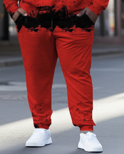Big & Tall Skull Hoodie Sweatpants Set for big men view 3