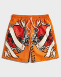 Big & Tall Graphic Athletic T-Shirt Shorts Set for big men