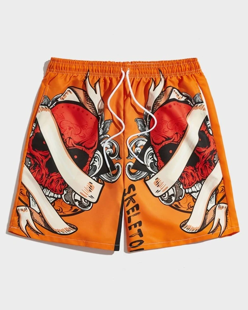Big & Tall Graphic Athletic T-Shirt Shorts Set for big men