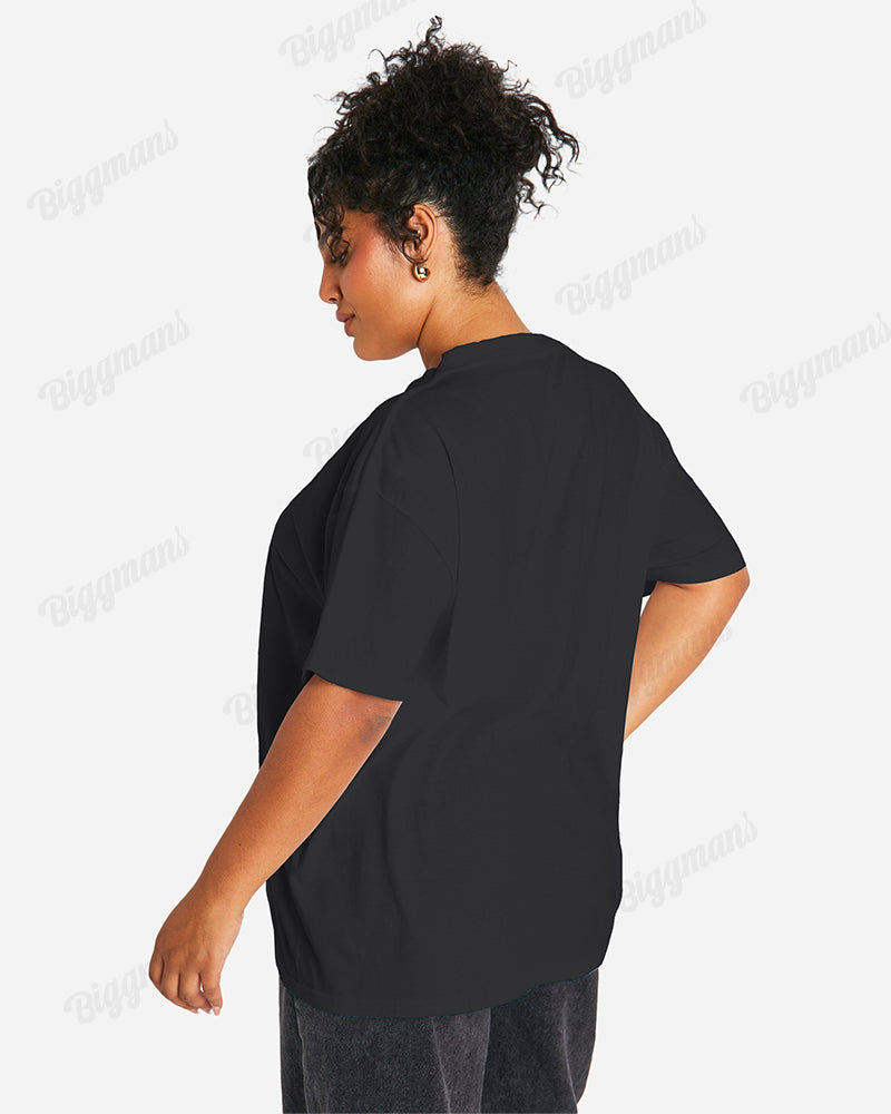Big & Tall Solid Color Streetwear T-Shirt for big men view 3