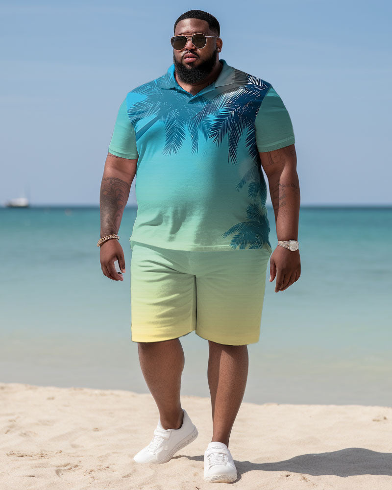 Big & Tall Hawaiian Gradient Jeans for big men view 1