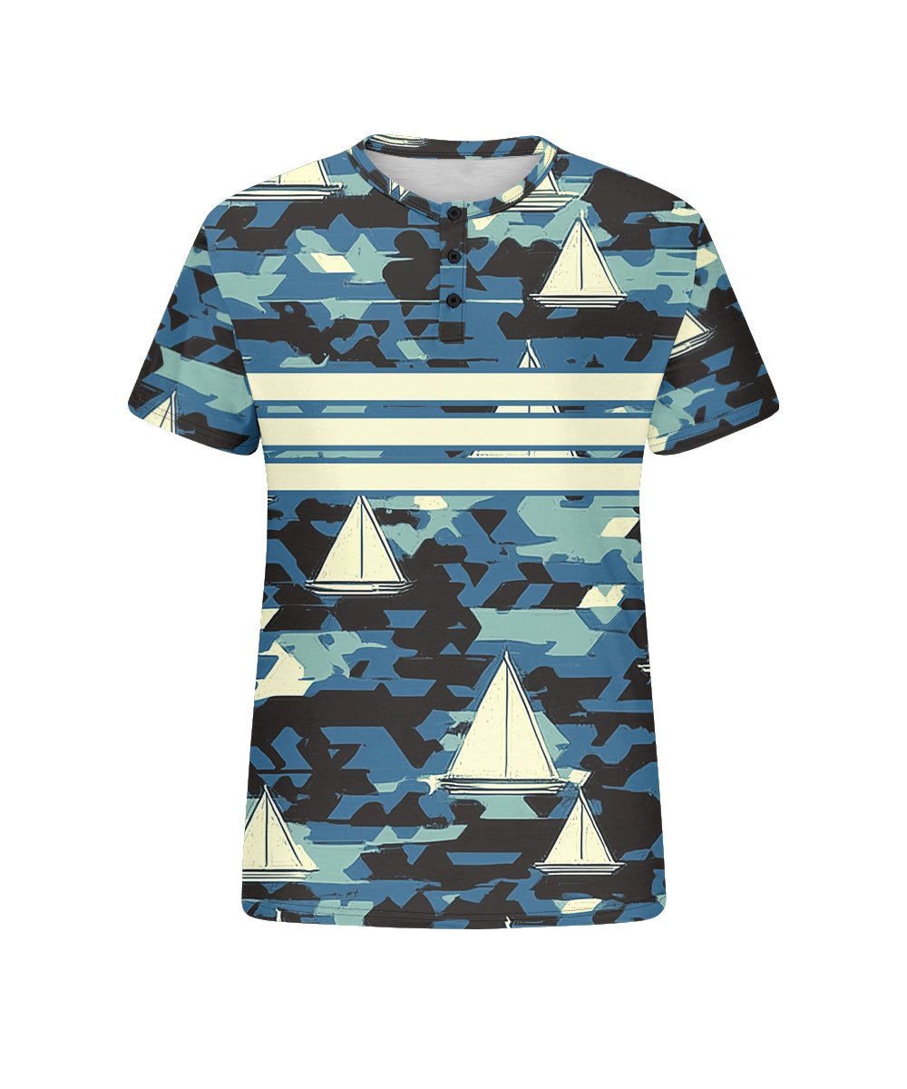 Big & Tall Blue Hawaiian Graphic T-Shirt for big men view 4