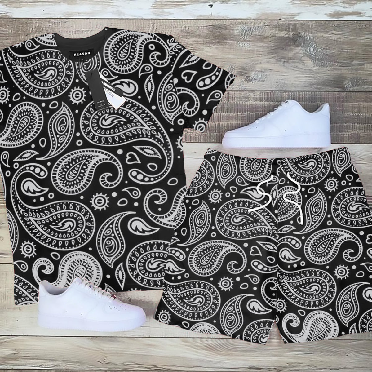 Big & Tall Graphic Two-piece Set for big men view 2