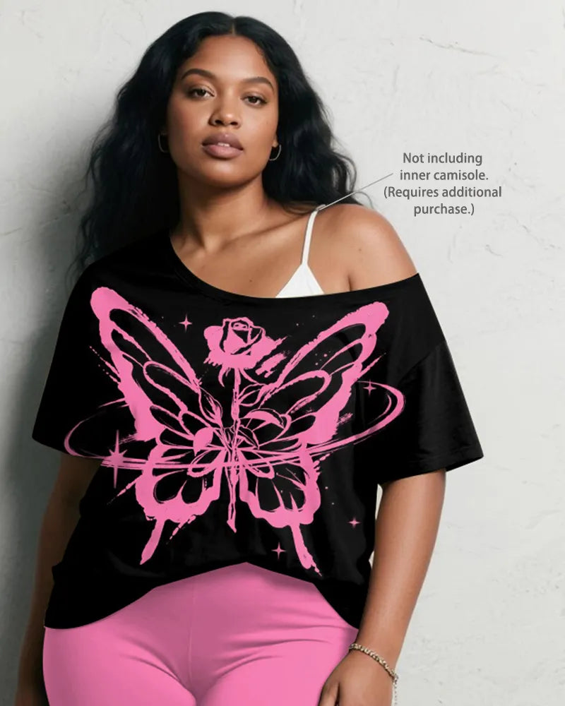 Big & Tall Pink Graphic Two-piece Set for big men view 3