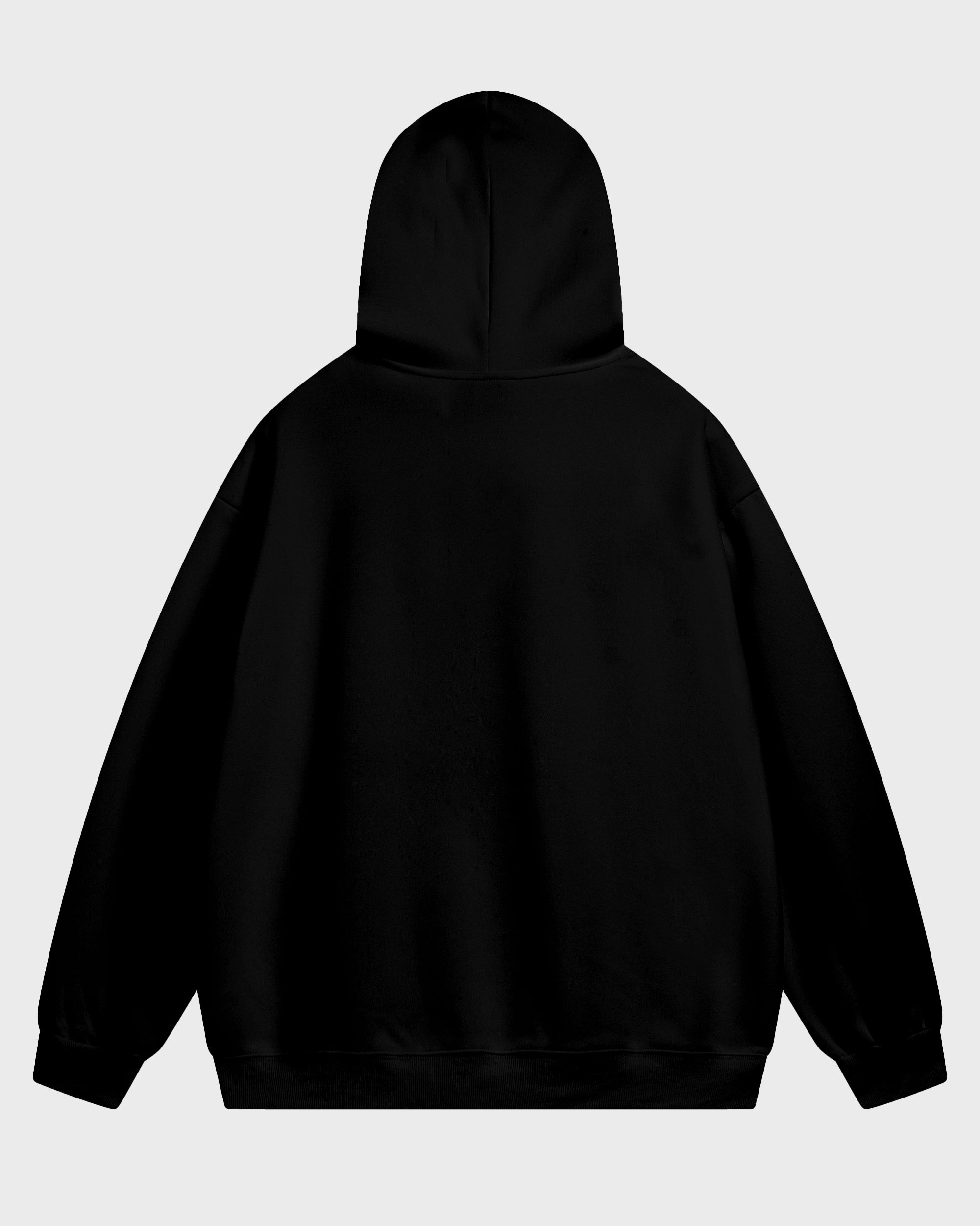 Big & Tall Black Colorblock Graphic Hoodie for big men view 2