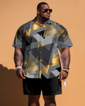 Big & Tall Geometric Graphic Jeans for big men view 1