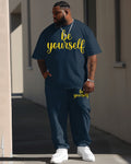 Big & Tall Graphic T-Shirt Pants Set for big men view 1
