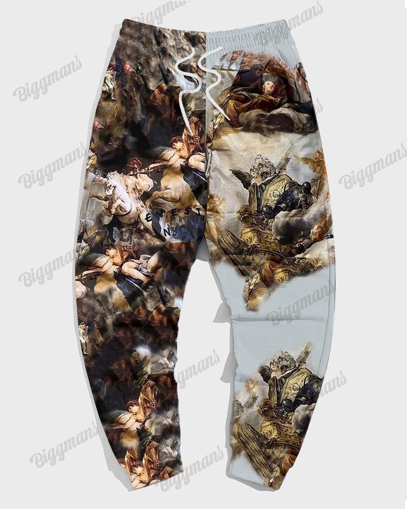 Big & Tall Streetwear Hoodie Sweatpants Set for big men view 4