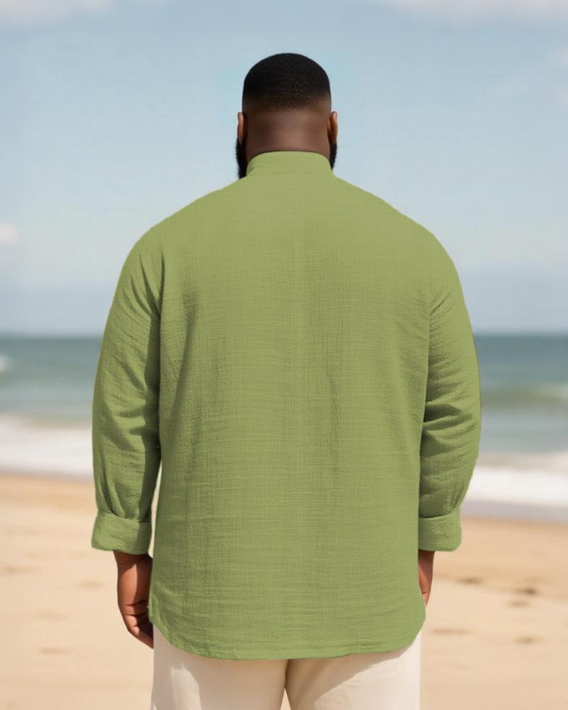Big & Tall Graphic Patchwork Long Sleeve Shirt for big men view 16