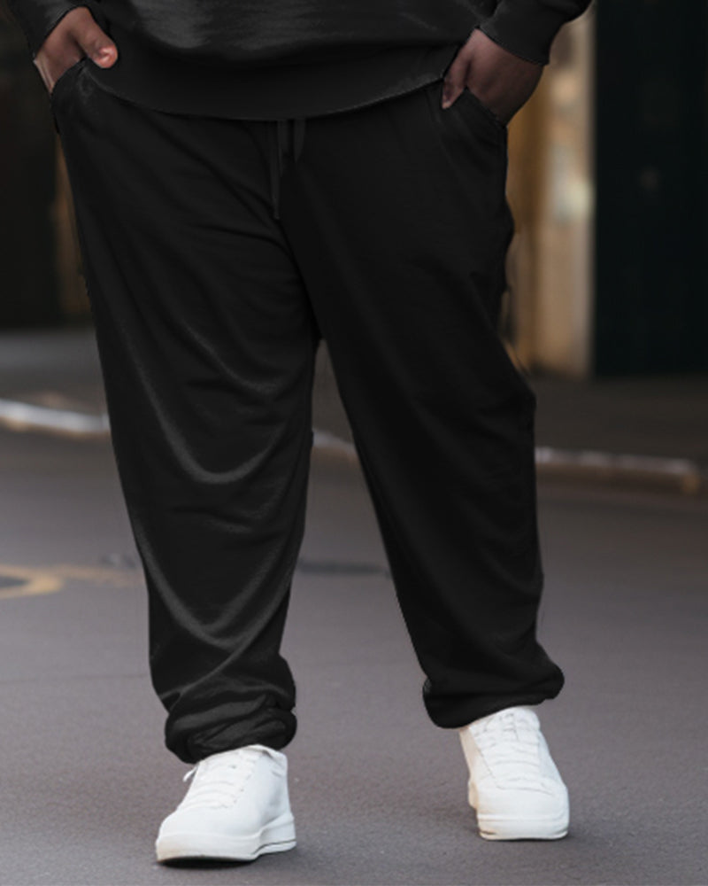 Big & Tall Streetwear Hoodie Sweatpants Set for big men view 3