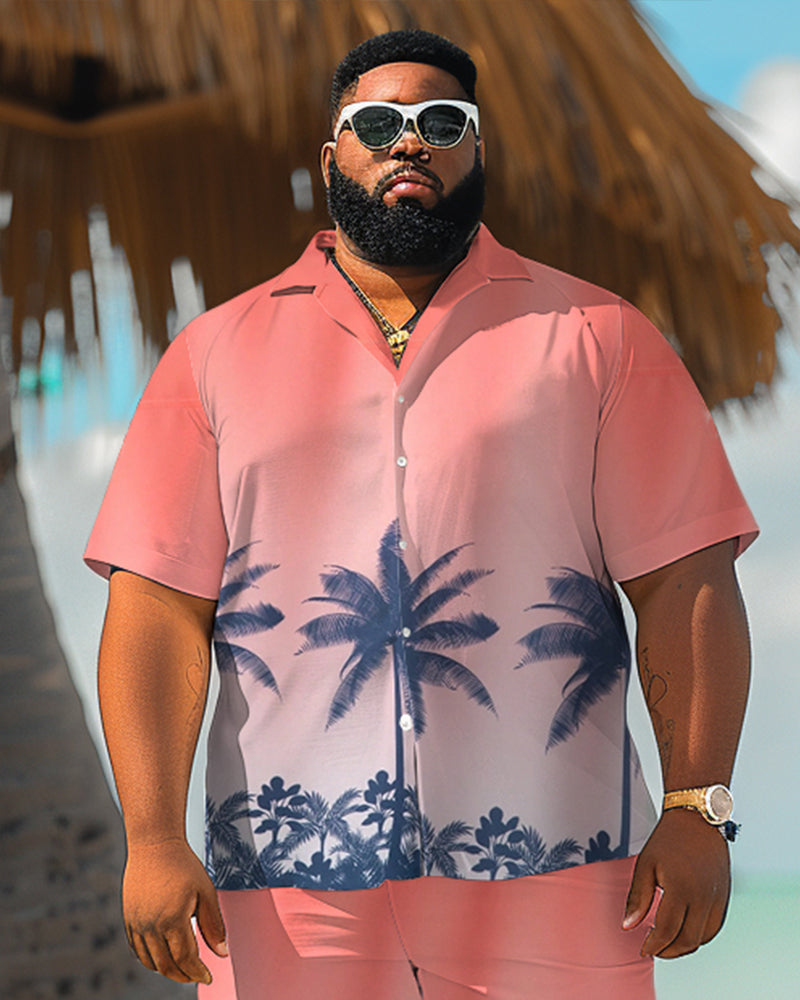 Big & Tall Hawaiian Gradient Graphic Jeans for big men view 2