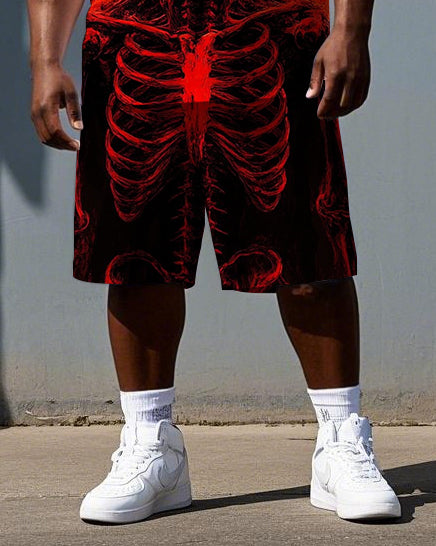Big & Tall Graphic Skull Two-piece Set for big men view 3