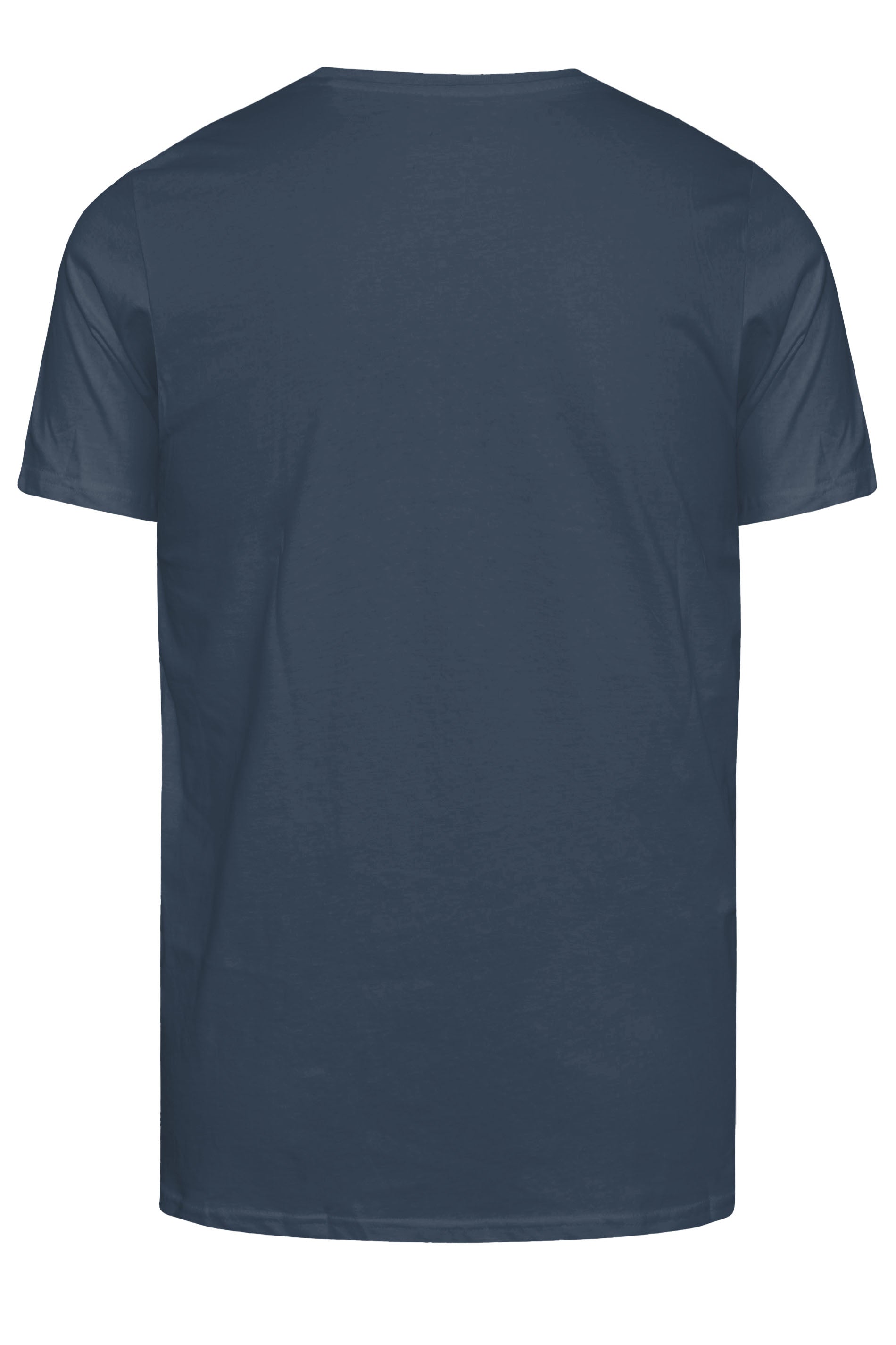 Big & Tall Blue Graphic Skull T-Shirt for big men view 3